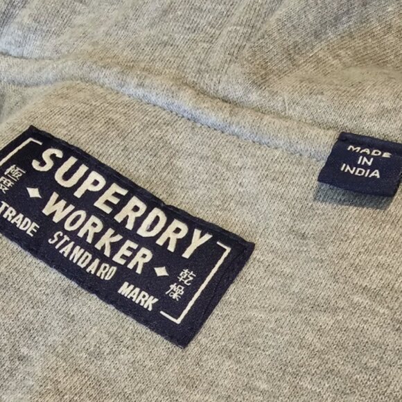 SuperDry Worker-Denim Jacket- Hoodie-Button Up Sz M - Picture 7 of 7